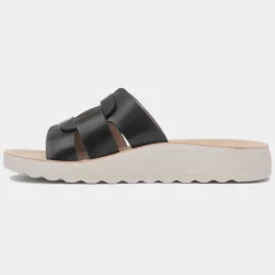 Davena Womens Black Mule Sandal*Heavenly Feet Online