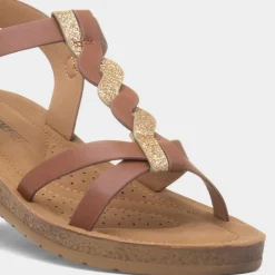 Hay Womens Buckle Sandal*Heavenly Feet Clearance