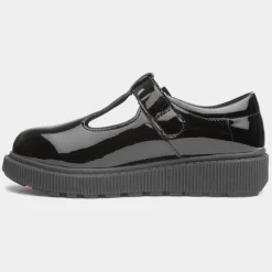 Holly Girls Black Patent T-Bar Shoe*Heavenly Feet Fashion