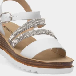 Janice Womens Wedge Diamante Sandal*Heavenly Feet Sale