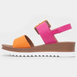 Pistachio Womens Multi Wedge Sandal*Heavenly Feet Best