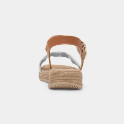 Sara Womens Stone Buckle Sandal*Heavenly Feet Fashion