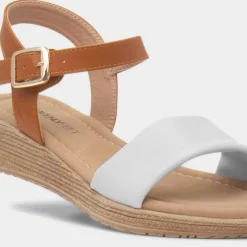 Sara Womens Stone Buckle Sandal*Heavenly Feet Fashion