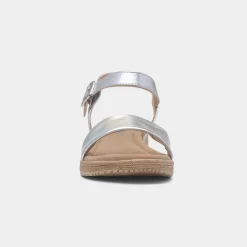 Sara Womens Silver Sandal*Heavenly Feet Sale