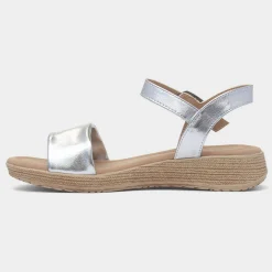Sara Womens Silver Sandal*Heavenly Feet Sale