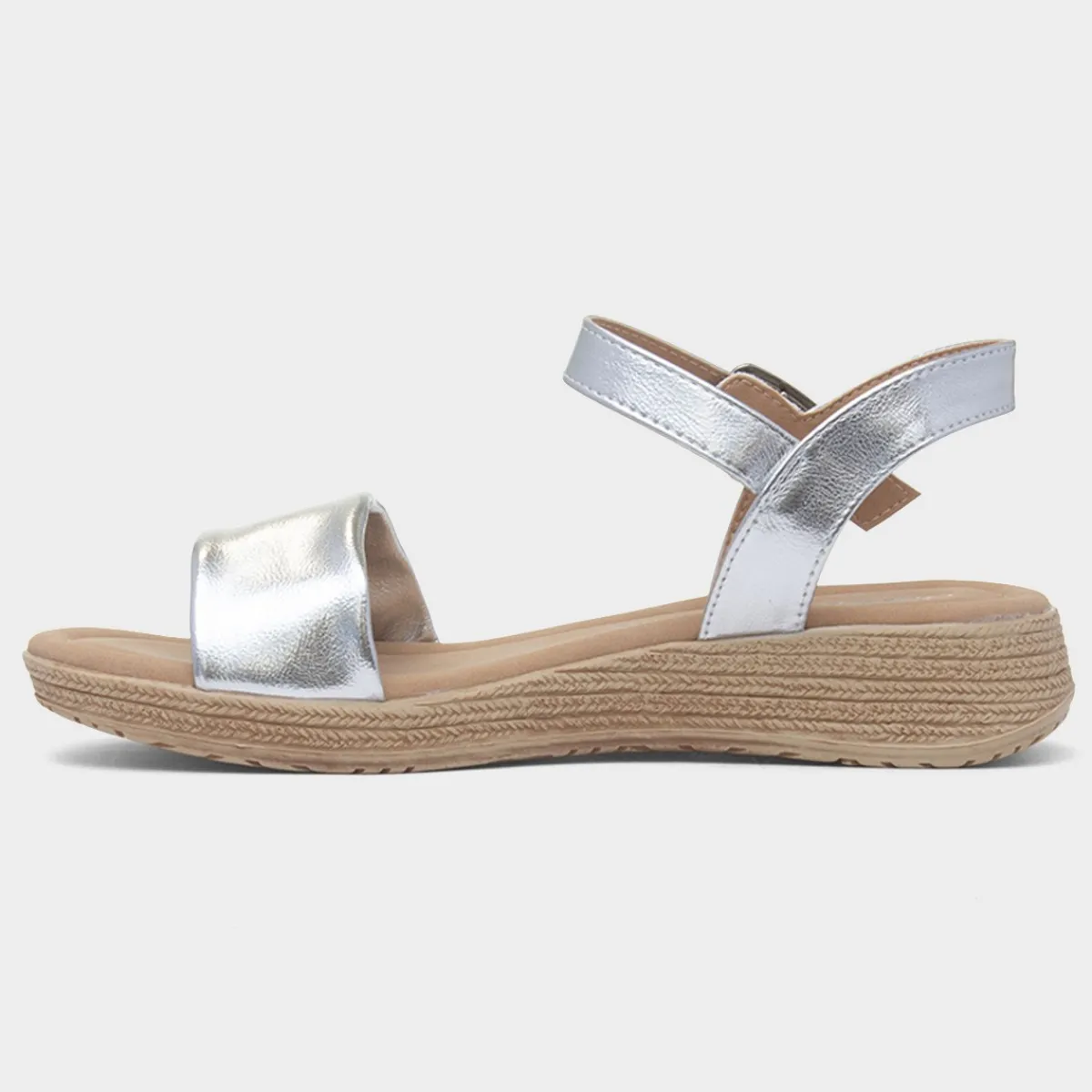Sara Womens Silver Sandal*Heavenly Feet Sale