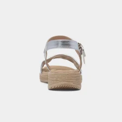 Sara Womens Silver Sandal*Heavenly Feet Sale