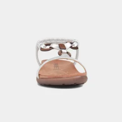 Sensation Womens Silver Sandal*Heavenly Feet New