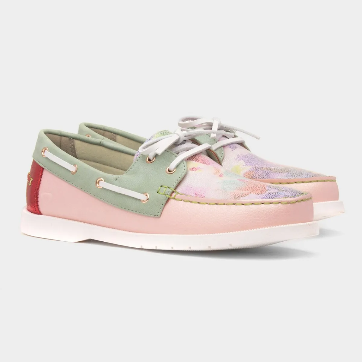 Shelly Womens Multi Floral Boat Shoe*Heavenly Feet Fashion
