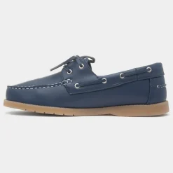 Shelly Womens Navy Boat Shoe*Heavenly Feet Best