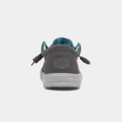 Wally Sox Mens Charcoal Canvas*HEY DUDE Sale
