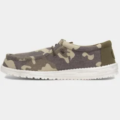 Wally Washed Mens Camo Lightweight Canvas*HEY DUDE Sale