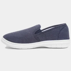 Baker Mens Navy Twin Gusset Canvas*Hobos Fashion
