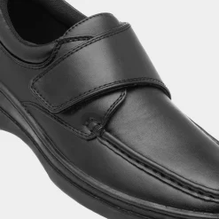 Brett Mens Casual Easy Fasten Shoe In Black*Hobos Hot