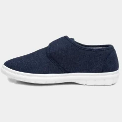 Broderick Mens Navy Easy Fasten Canvas*Hobos Discount