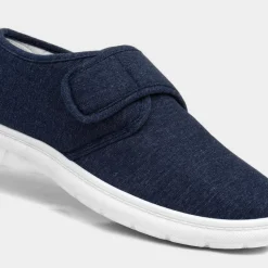 Broderick Mens Navy Easy Fasten Canvas*Hobos Discount