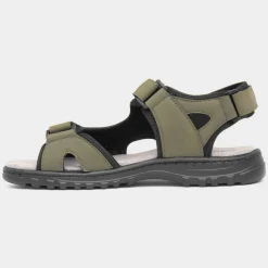 Edmund Mens Khaki Easy Fasten Sandal*Hobos Fashion