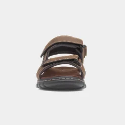 Edwin Mens Brown Easy Fasten Sandal*Hobos Online