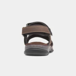 Edwin Mens Brown Easy Fasten Sandal*Hobos Online