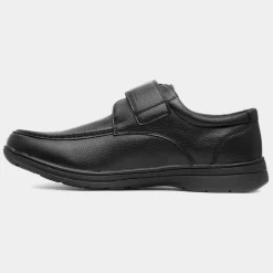 Ezra Mens Black Easy Fasten Shoe*Hobos Hot