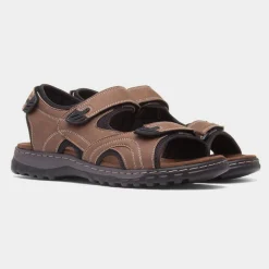 Hector Mens Tan Easy Fasten Sandal*Hobos Discount