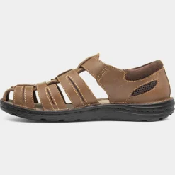 Albert Mens Leather Sandal*Hush Puppies Discount