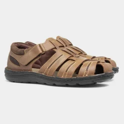 Albert Mens Leather Sandal*Hush Puppies Discount