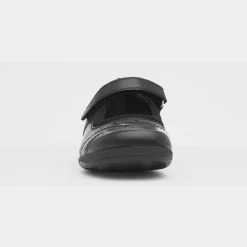 Amber Girls Black Leather Shoe*Hush Puppies Discount