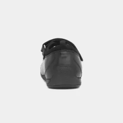 Amber Girls Black Leather Shoe*Hush Puppies Discount