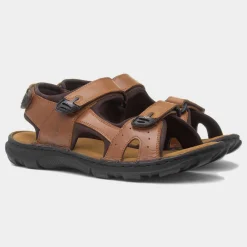 Avery Mens Leather Sandal*Hush Puppies Sale
