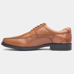 Brandon Mens Tan Leather Shoe*Hush Puppies Best