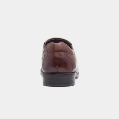 Brody Mens Chocolate Leather Shoe*Hush Puppies Clearance