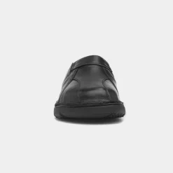 Carson Mens Black Mule Leather Sandal*Hush Puppies Hot