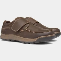 Casper Mens Brown Leather Shoe*Hush Puppies Best