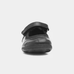Clara Girls Black Leather School Shoe*Hush Puppies Fashion