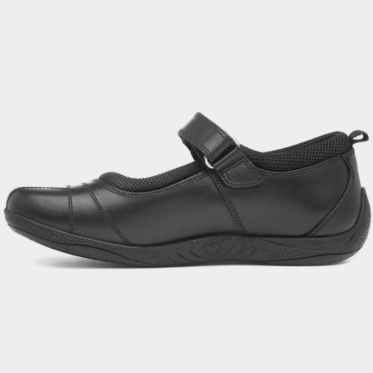 Clara Girls Black Leather School Shoe*Hush Puppies Fashion
