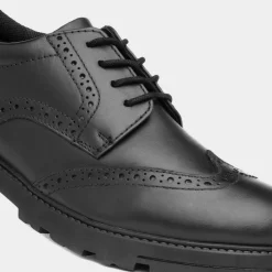 Darcy Girls Black Leather Brogue*Hush Puppies Sale