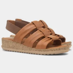 Eden Womens Leather Sandal*Hush Puppies New