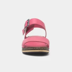 Ellie Womens Fuchsia Leather Sandal*Hush Puppies Fashion