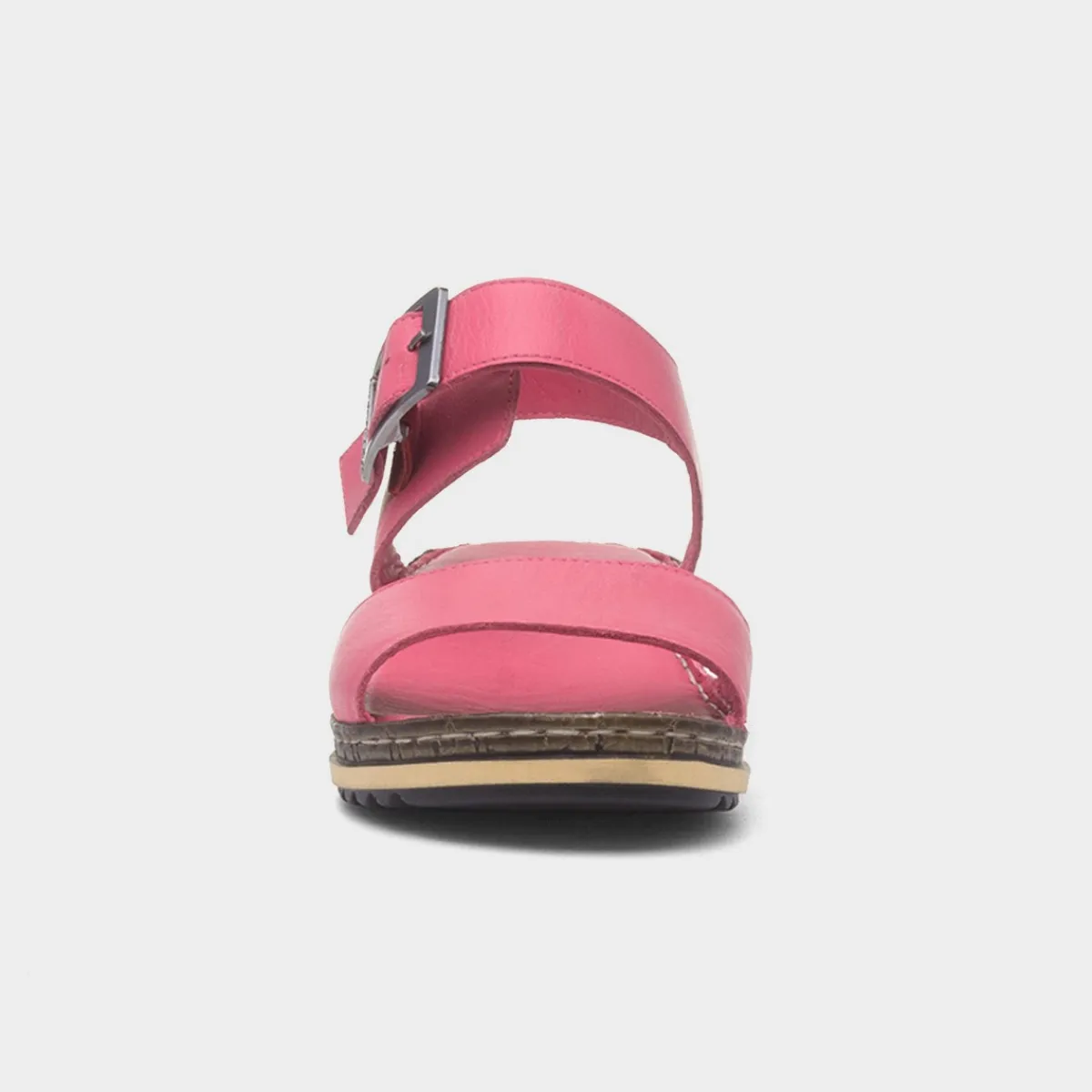 Ellie Womens Fuchsia Leather Sandal*Hush Puppies Fashion