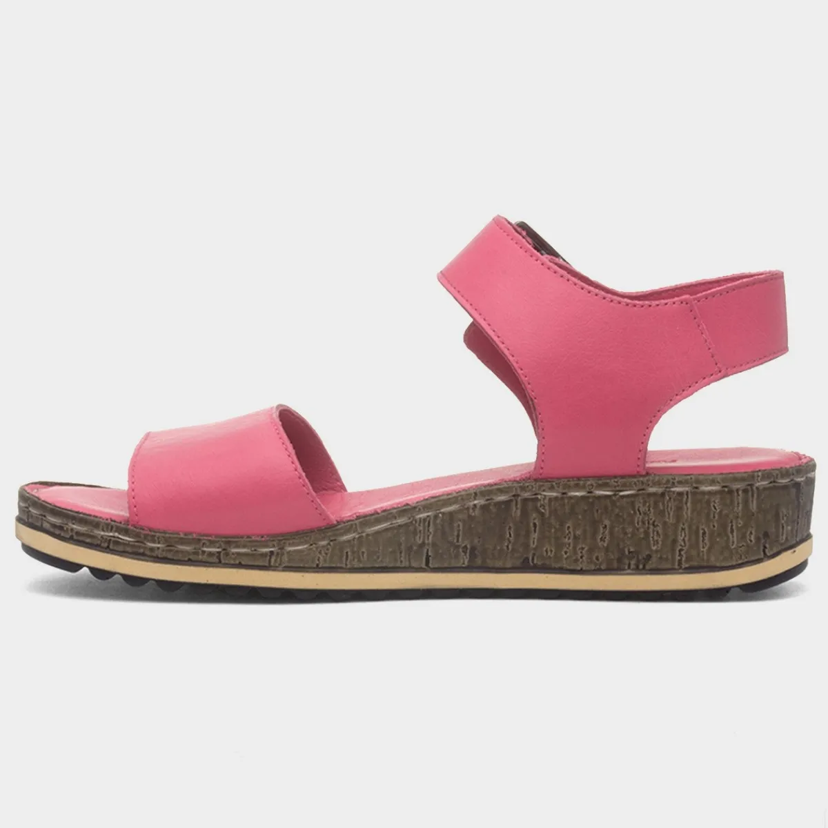 Ellie Womens Fuchsia Leather Sandal*Hush Puppies Fashion