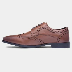 Elliot Mens Tan Leather Brogue Shoe*Hush Puppies Sale