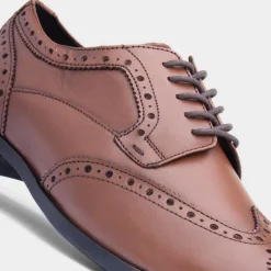 Elliot Mens Tan Leather Brogue Shoe*Hush Puppies Sale