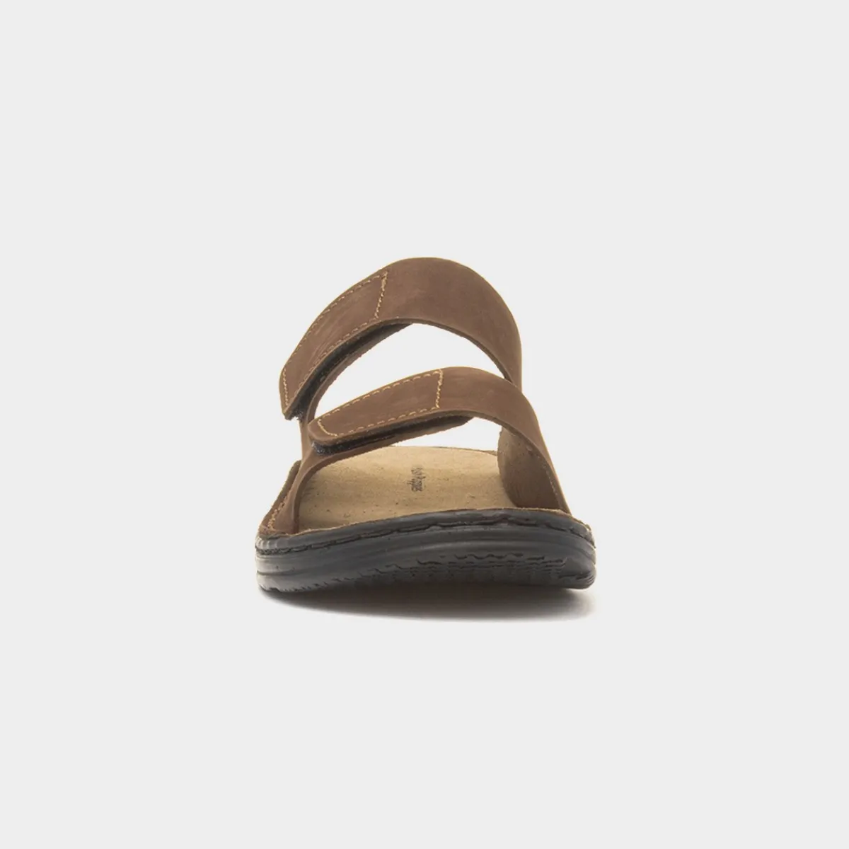 Eugene Mens Brown Leather Mule Sandal*Hush Puppies New