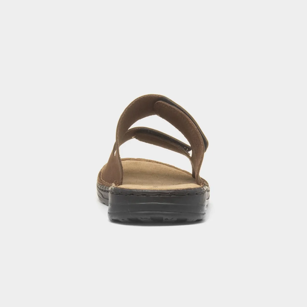 Eugene Mens Brown Leather Mule Sandal*Hush Puppies New