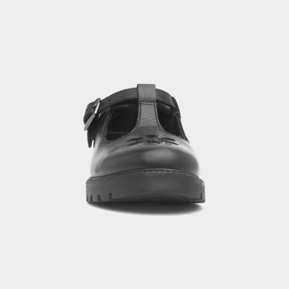 Fiona Girls Black Leather T-Bar Shoe*Hush Puppies New