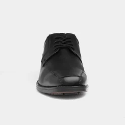 Hackney Mens Black Leather Shoe*Hush Puppies Best