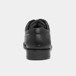 Hackney Mens Black Leather Shoe*Hush Puppies Best
