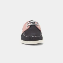 Isabel Womens Navy Leather Boat Shoe*Hush Puppies Best