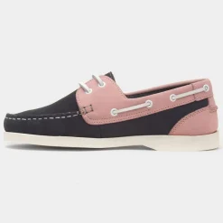 Isabel Womens Navy Leather Boat Shoe*Hush Puppies Best